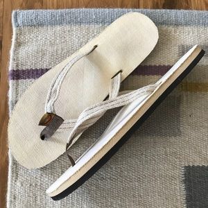 Rainbow Hemp Narrow Strap Eco Sandals